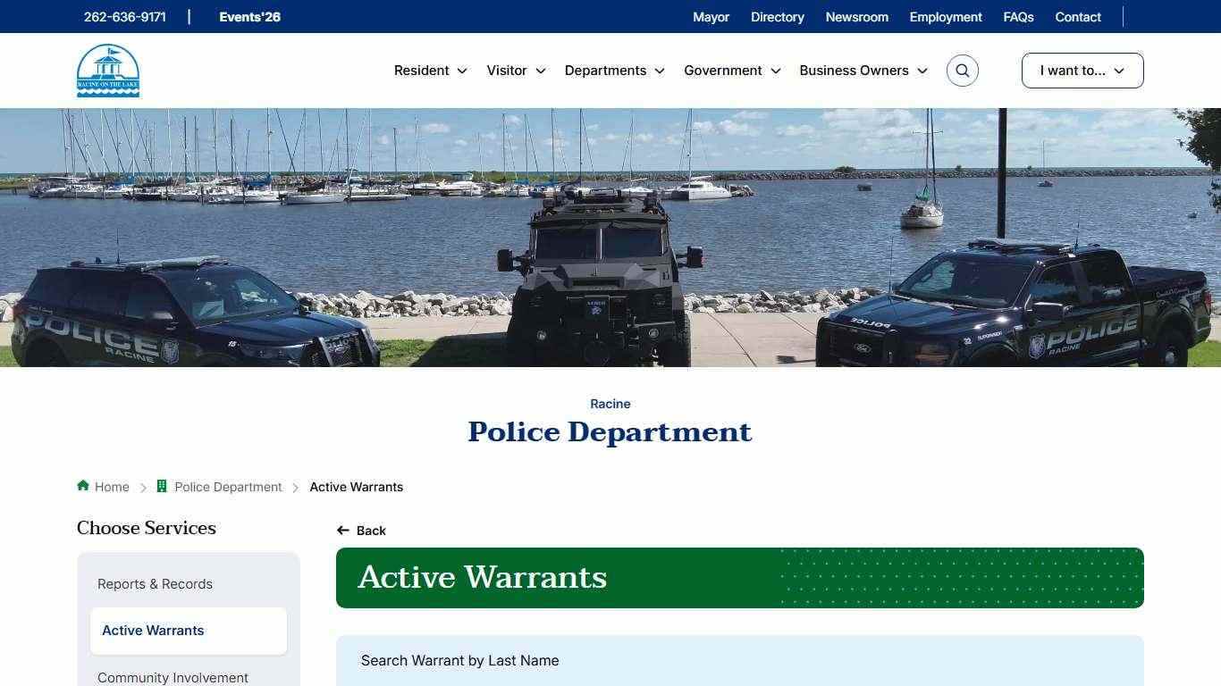 Active Warrants - City of Racine