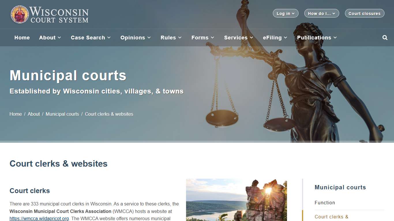 Wisconsin Court System - Municipal court websites